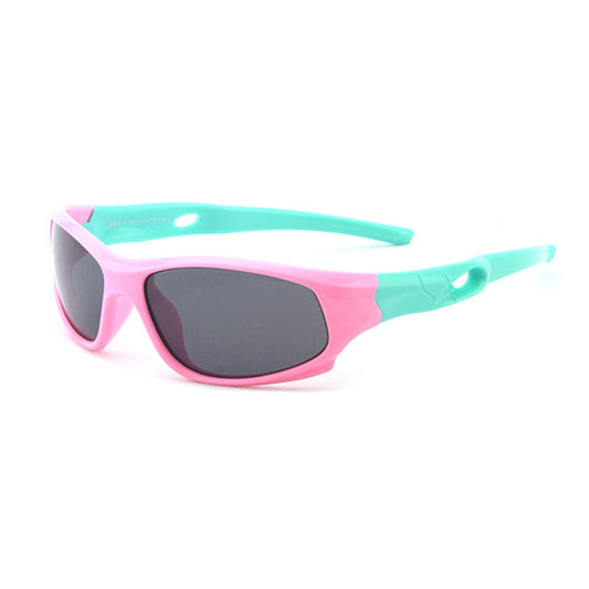 Occhiali da Sole Sportivi per Bambini Techsuit 816-C3, Polarizzati, Rosa Verde