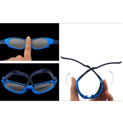 Occhiali da Sole Sportivi per Bambini Techsuit 816-C5, Polarizzati, Blu Gialli