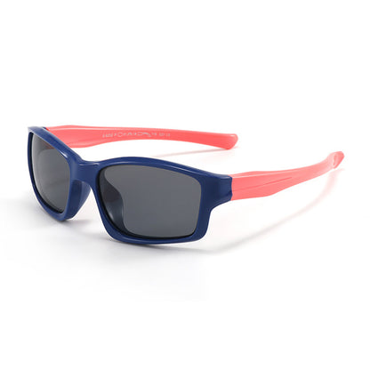 Occhiali da Sole Sportivi per Bambini Techsuit 8202-C21, Polarizzati, Blu Navy Rosa