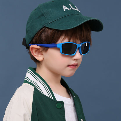 Occhiali da Sole Sportivi per Bambini Techsuit 8202-C21, Polarizzati, Blu Navy Rosa