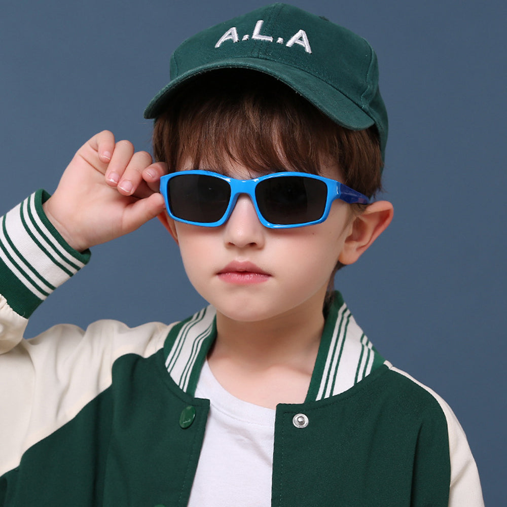 Occhiali da Sole Sportivi per Bambini Techsuit 8202-C21, Polarizzati, Blu Navy Rosa