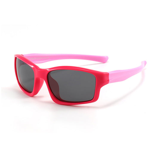 Occhiali da Sole Sportivi per Bambini Techsuit 8202-C30, Polarizzati, Rossi Rosa