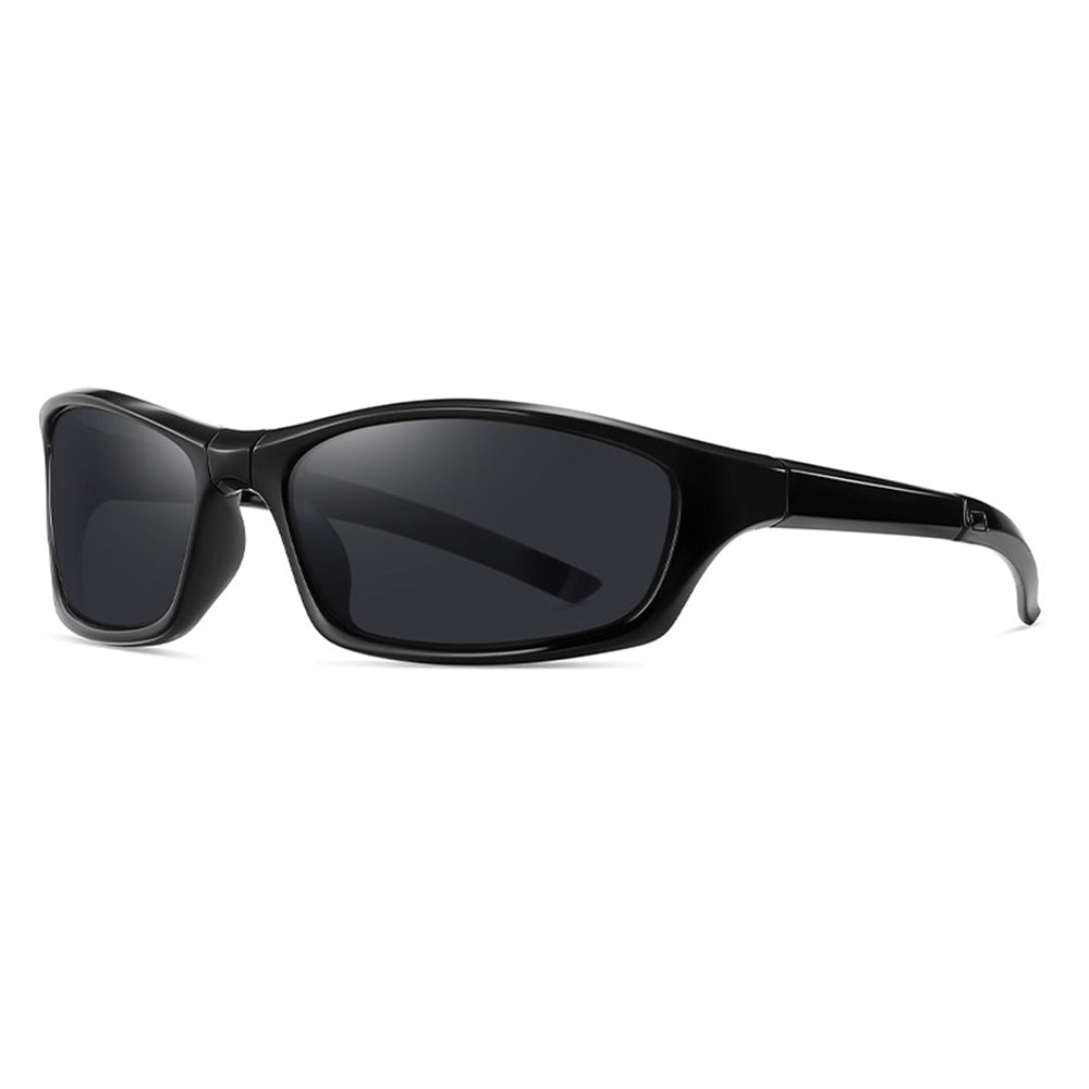 Unisex Techsuit 24101 Cycling Glasses, Polarized, Black