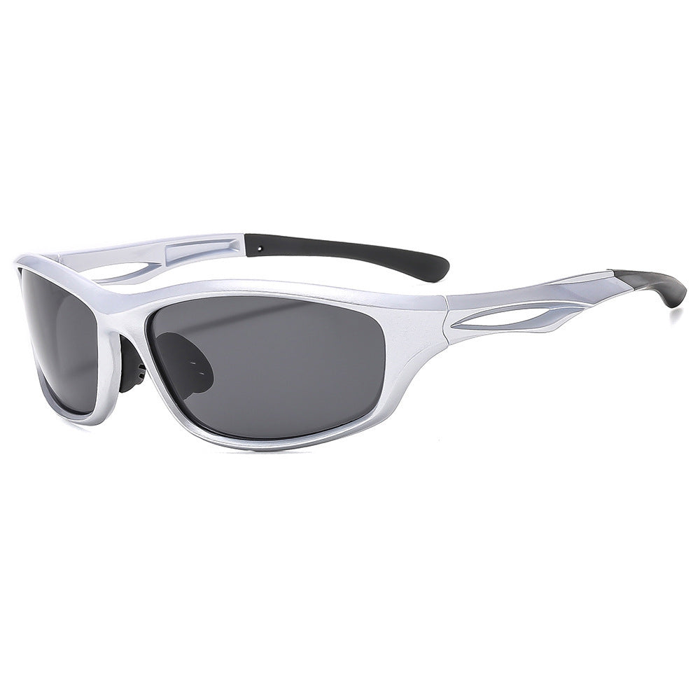 Unisex Cycling Glasses Techsuit 9309, Polarized, Silver Gray
