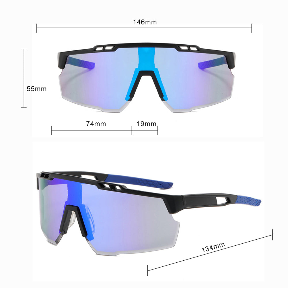Occhiali da Ciclismo Unisex Techsuit 9963, Neri Grigio