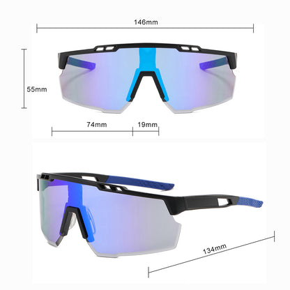 Occhiali da Ciclismo Unisex Techsuit 9963, Neri Grigio