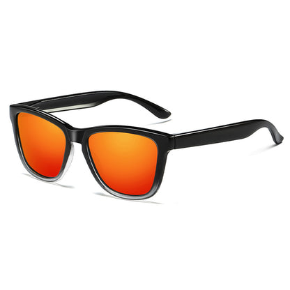 Occhiali da Sole Uomo Techsuit 0717, Polarizzati, Protezione UV, Nero Rosso