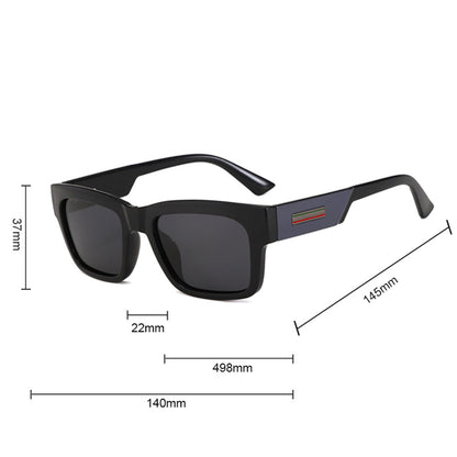 Occhiali da Sole Uomo Techsuit 8491, Polarizzati, Protezione UV, Nero Opaco Rosso