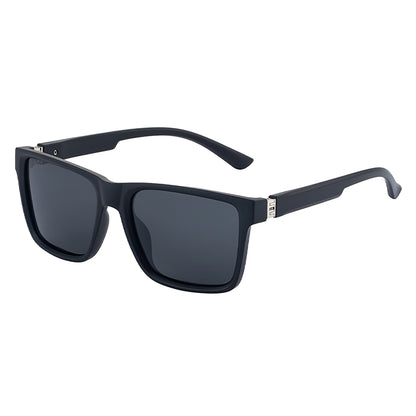 Occhiali da Sole Uomo Techsuit 8506, Polarizzati, Protezione UV, Nero Opaco