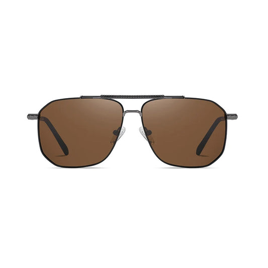 Occhiali da Sole Uomo Techsuit 8538, Polarizzati, Protezione UV, Grigio Marrone