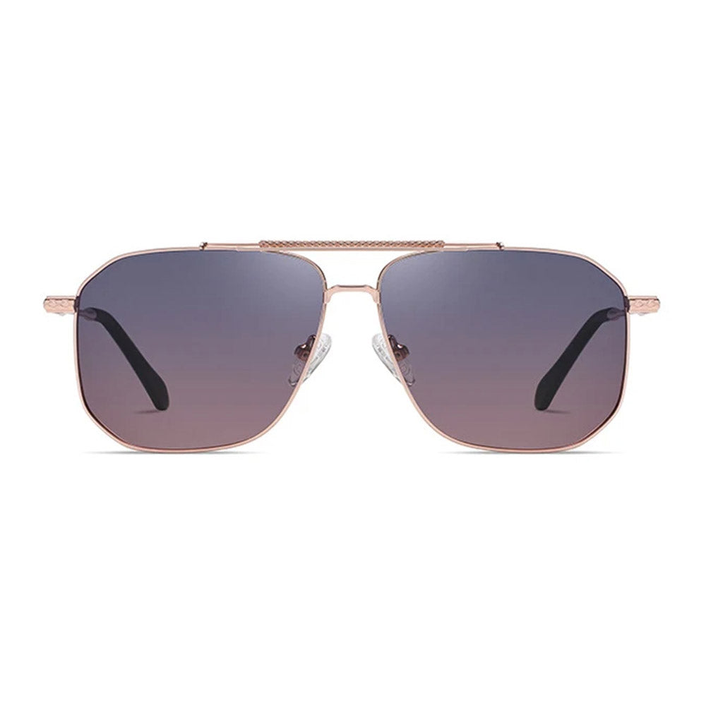 Occhiali da Sole Uomo Techsuit 8538, Polarizzati, Protezione UV, Rosa Oro Viola