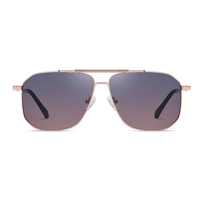 Occhiali da Sole Uomo Techsuit 8538, Polarizzati, Protezione UV, Rosa Oro Viola