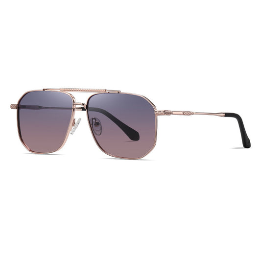 Occhiali da Sole Uomo Techsuit 8538, Polarizzati, Protezione UV, Rosa Oro Viola
