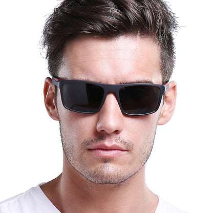 Occhiali da Sole Uomo Techsuit TR90 (MM101), Polarizzati, Protezione UV, Nero Opaco Grigio
