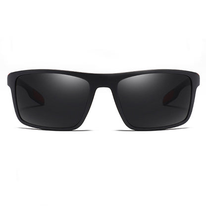 Occhiali da Sole Uomo Techsuit TR90 (MM101), Polarizzati, Protezione UV, Nero Opaco Rosso
