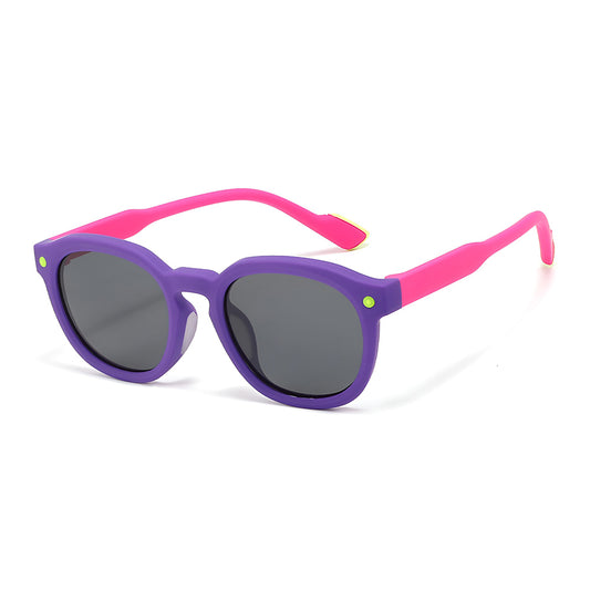 Occhiali da Sole per Bambini Techsuit 616, Polarizzati, Protezione UV, Viola Rosa