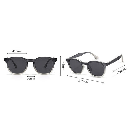 Techsuit 691 Kids Sunglasses, Polarized, UV Protection, Black Orange Gradient