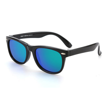 Occhiali da Sole per Bambini Techsuit D802, Polarizzati, Protezione UV, Rossi Neri Verdi