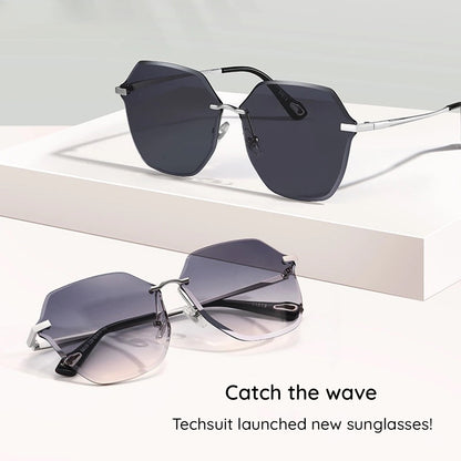 Occhiali da Sole Donna Techsuit 8195, Argento Viola