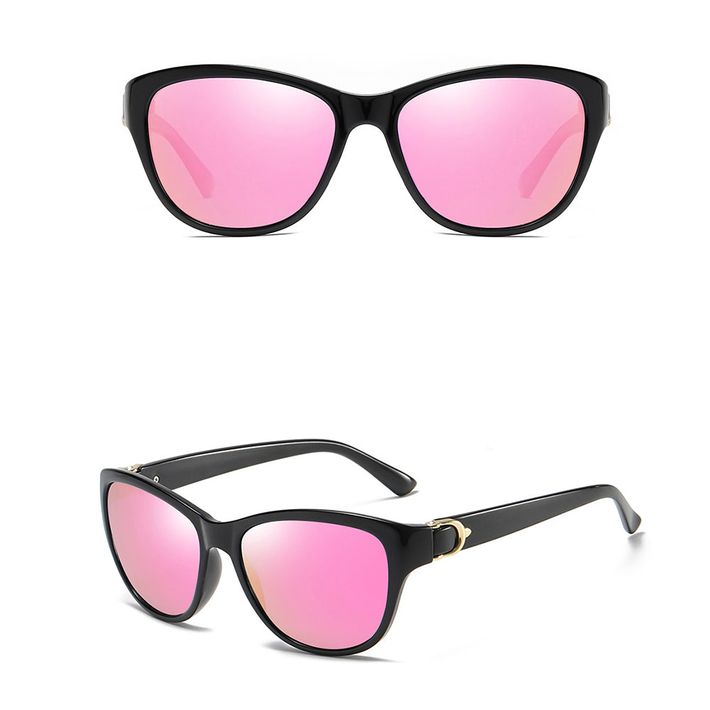 Occhiali da Sole Donna Techsuit A572, Polarizzati, Protezione UV, Nero Rosa