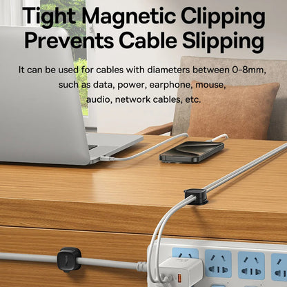 Organizzatore Cavi Baseus Lite Magnetic, Set 3 Pezzi, Nero B01331106111-00