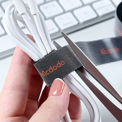 Organizzatore Cavi McDodo VS-0961 Belt, Velcro, 3m, Nero