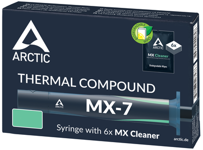 Pasta Termoconduttiva ARCTIC MX-7 + Salviette MX Cleaner, Tipo Siringa, 4g ACTCP00092A