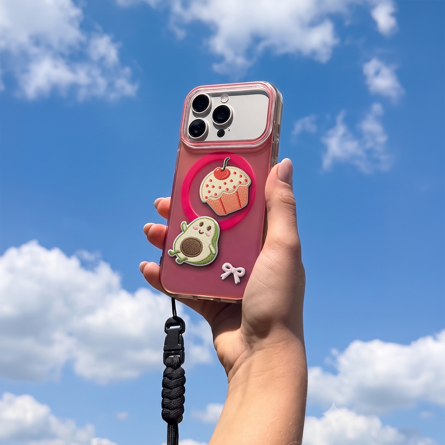 Patch / Textile Patch OEM Avocado, Set of 3 pieces, Multicolor
