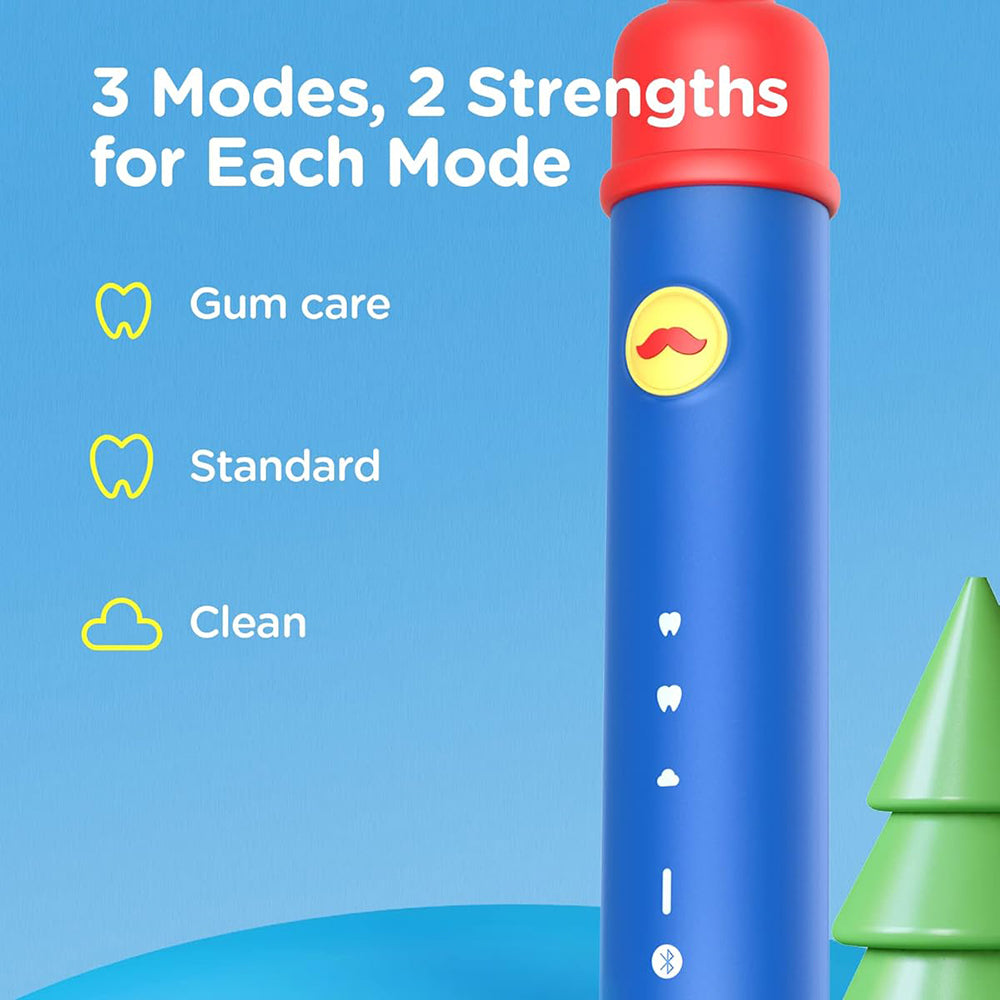 Spazzolino Elettrico per Bambini Bitvae BVK7S, Blu Rosso