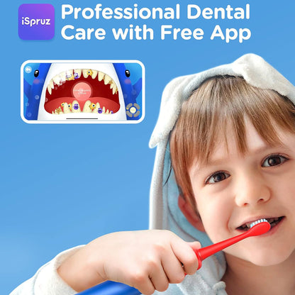 Spazzolino Elettrico per Bambini Bitvae BVK7S, Blu Rosso