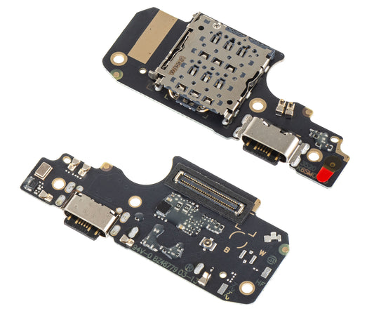 Scheda con Connettore di Ricarica - Microfono - Modulo Lettore SIM Xiaomi Redmi Note 12 Pro 4G