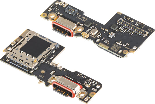 Scheda con Connettore di Ricarica - Microfono - Modulo Lettore SIM Xiaomi Poco X7