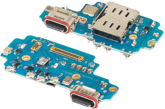 Scheda con Connettore di Ricarica - Microfono - Modulo Lettore SIM Samsung Galaxy S22 Ultra 5G S908