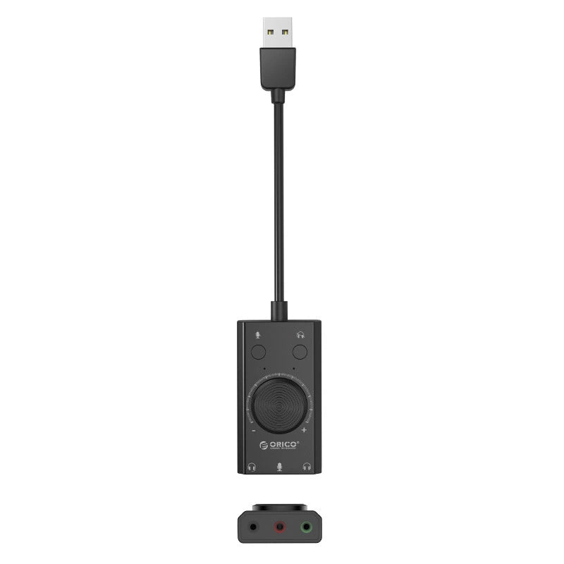 Scheda audio USB Orico SC2, 3 x Jack 3.5mm, Nera