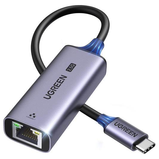 Scheda di Rete UGREEN CM648 (25052), RJ45, USB-C, Grigio