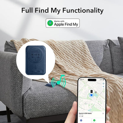 Portafoglio Magsafe, ESR, Classic Geo, Blu Marino