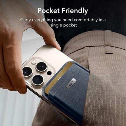 Portafoglio Magsafe, ESR, Classic Geo, Blu Marino