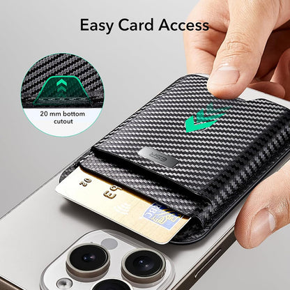 Portafoglio Magsafe, ESR, Classic Geo Carbon, Nero