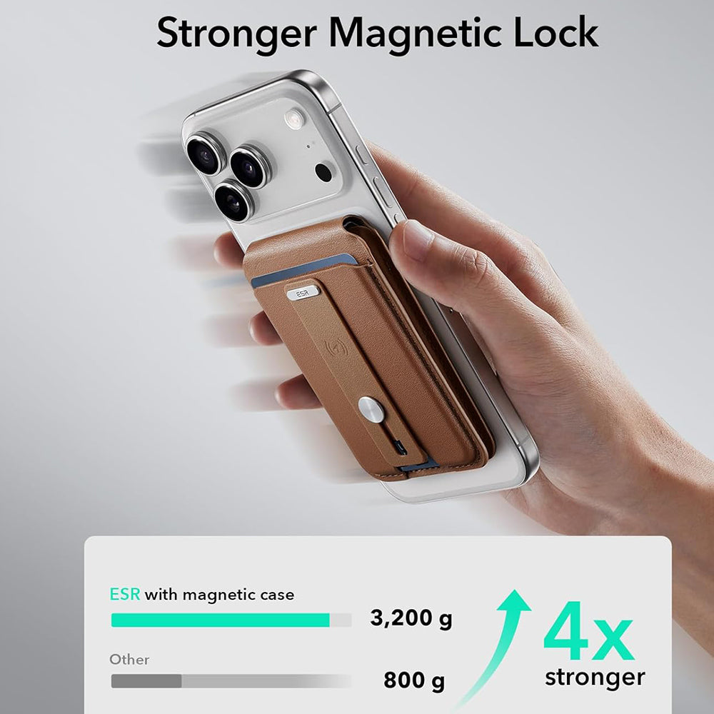 Portafoglio MagSafe, ESR, Findy my Wallet 5C, Marrone