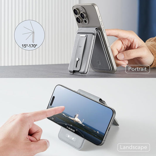 Portafoglio Magsafe, ESR, Findy my Wallet, Grigio