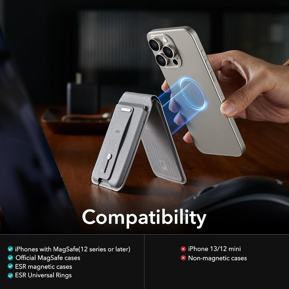 Portafoglio Magsafe, ESR, Findy my Wallet, Grigio