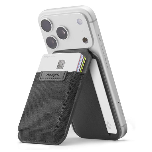 Portafoglio MagSafe, Spigen, Slim Fold Tripod S314-4, Nero AFA11591
