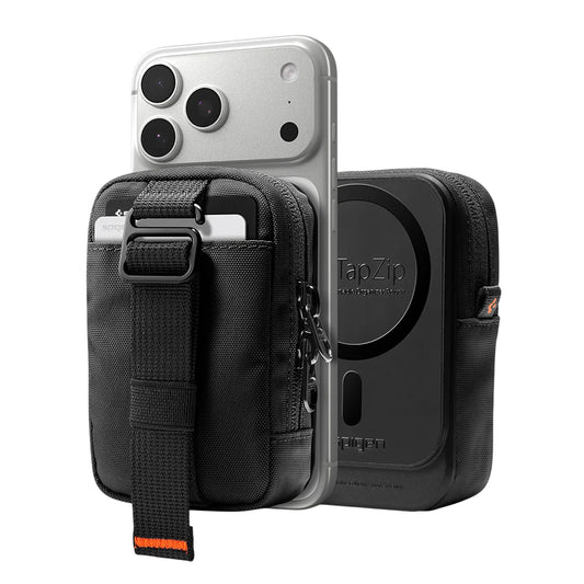 Portafoglio MagSafe, Spigen, TinTap ZIP MagFit 2, Nero AFA11564