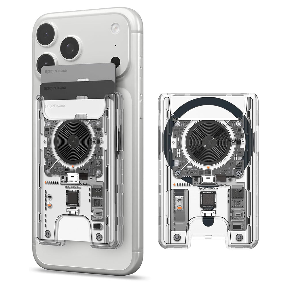 Portafoglio MagSafe, Spigen, Ultra Hybrid Zero One, Trasparente AFA11403