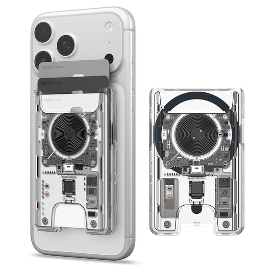 Portafoglio MagSafe, Spigen, Ultra Hybrid Zero One, Trasparente AFA11403