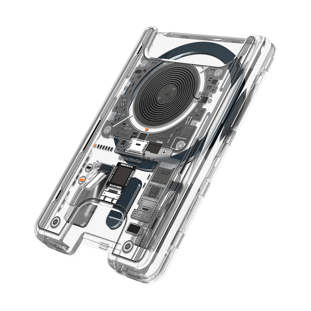 Portafoglio MagSafe, Spigen, Ultra Hybrid Zero One, Trasparente AFA11403