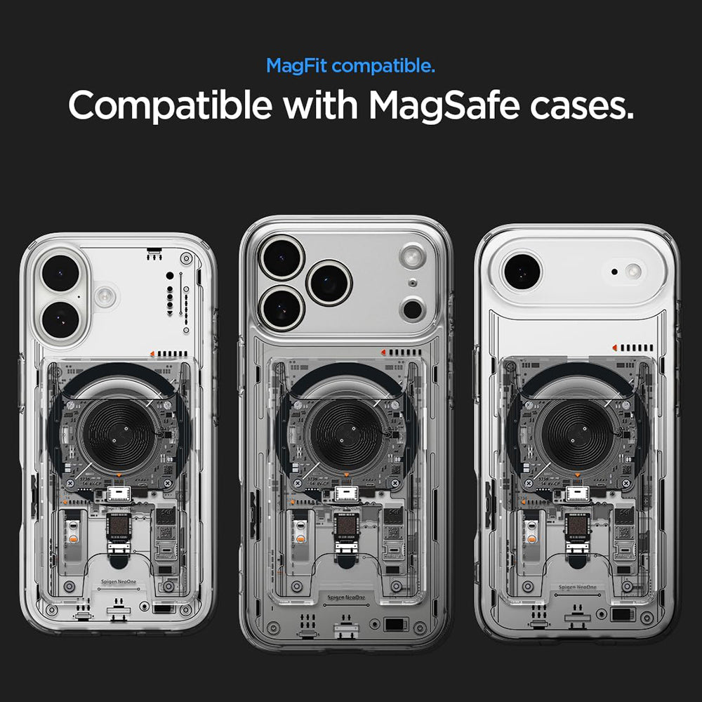 Portafoglio MagSafe, Spigen, Ultra Hybrid Zero One, Trasparente AFA11403