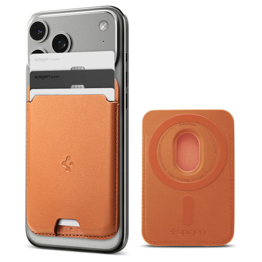 Portafoglio MagSafe, Spigen, Valentinus MagFit, Arancione AFA11339