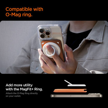 Portafoglio MagSafe, Spigen, Valentinus MagFit+, Arancione AFA11340