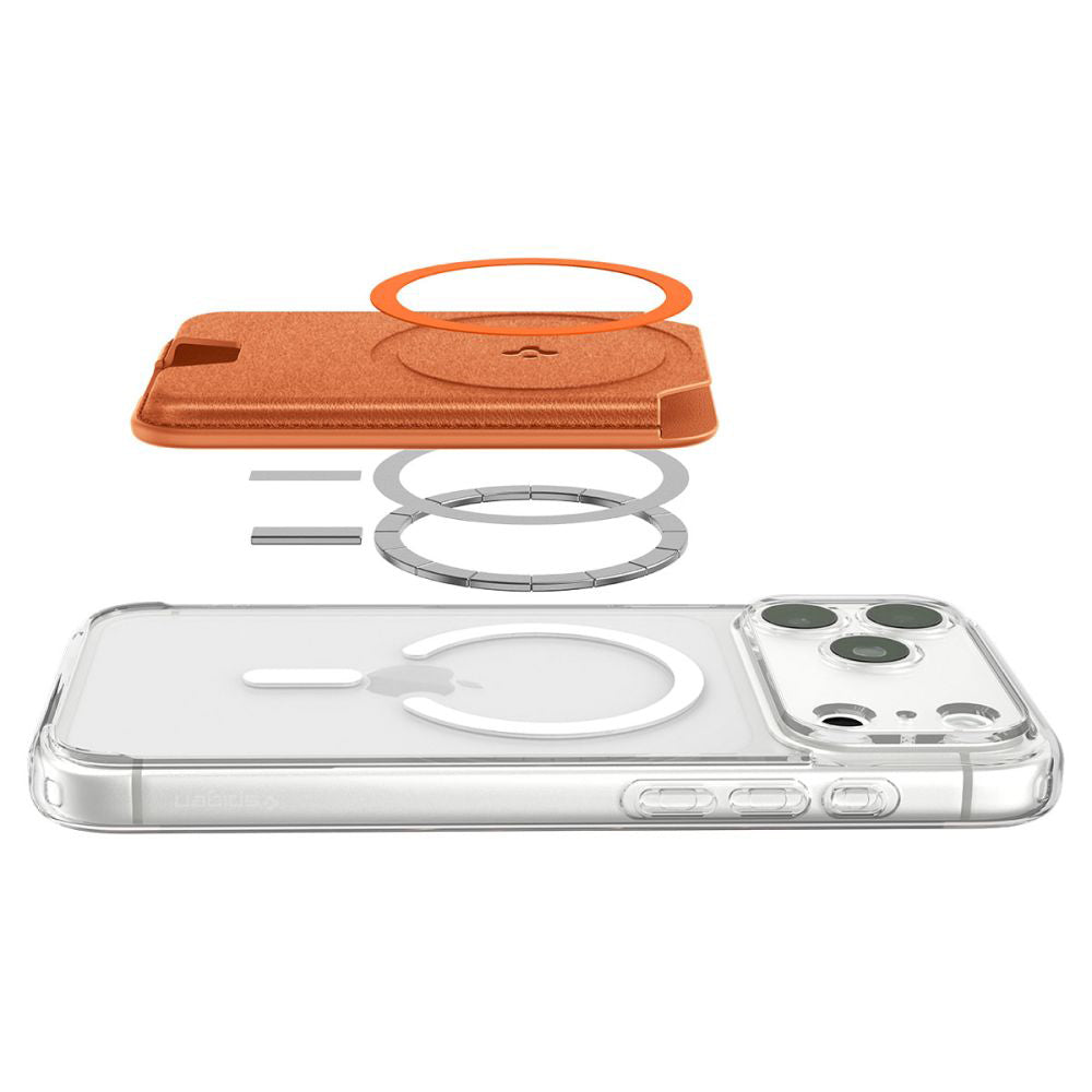 Portafoglio MagSafe, Spigen, Valentinus MagFit+, Arancione AFA11340